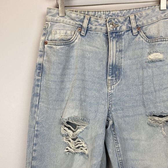 Aeropostale • high rise, wide leg destroyed denim jeans - Picture 4 of 14